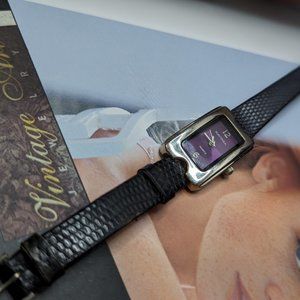 Purple Watch Classic Leather Band Ravinia Quartz and is Working